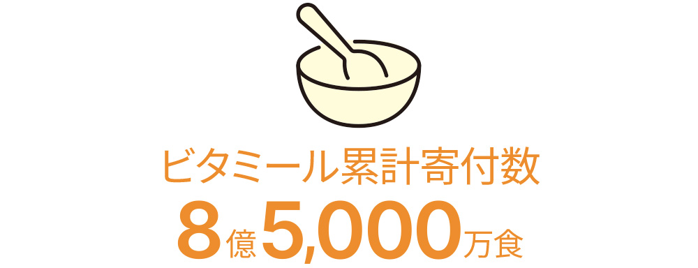 ビタミール累計寄付数8億5000万食