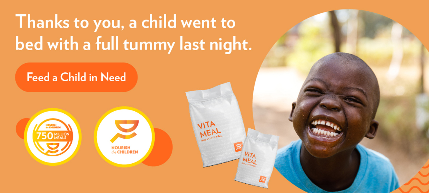 Nourish the Children – 750 Million Meals ビタミールの寄付が7.5億食を超えました！